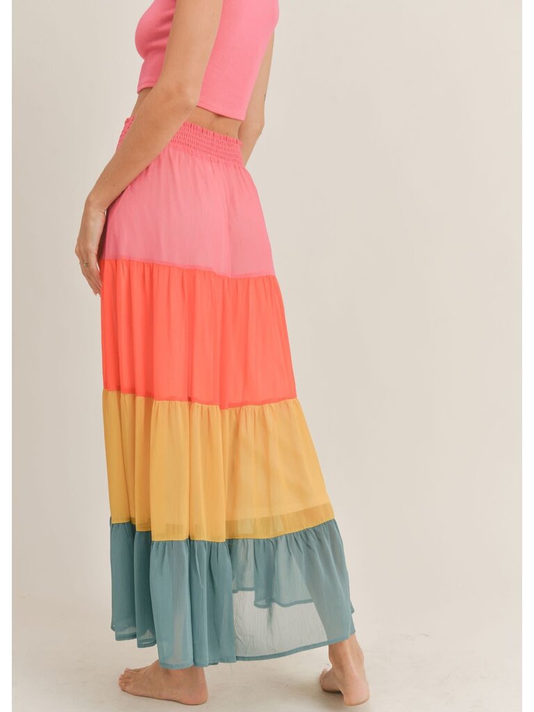 Sadie & Sage Rainbow Ruffle Skirt