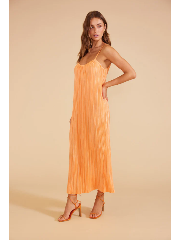 Mink Pink Tangerine Pleat Midi