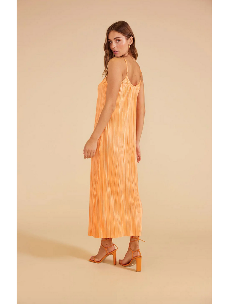 Mink Pink Tangerine Pleat Midi