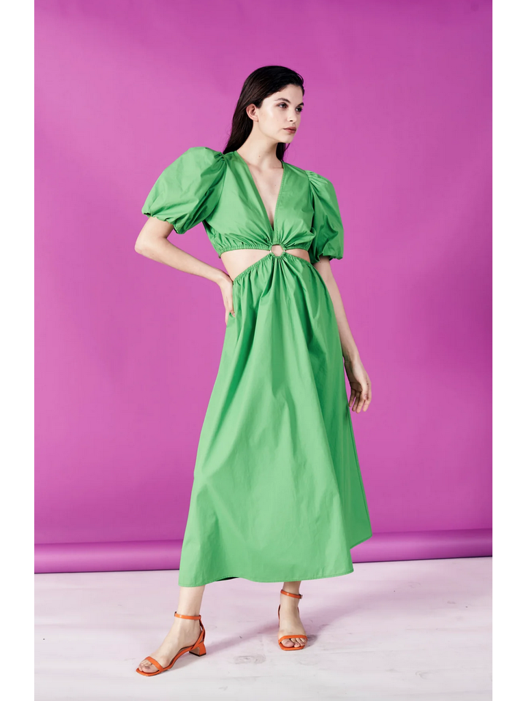 Deluc Green Cut Out Midi