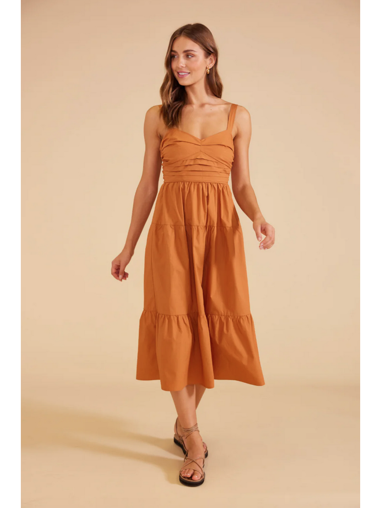 Mink Pink Burnt Ginger Midi