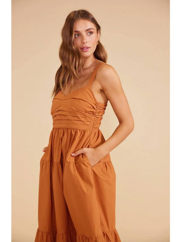 Mink Pink Burnt Ginger Midi