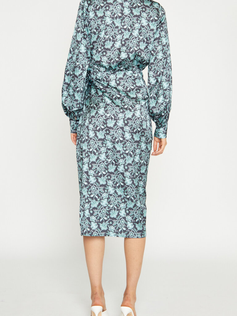 Glamorous Black Mint Wrap Dress