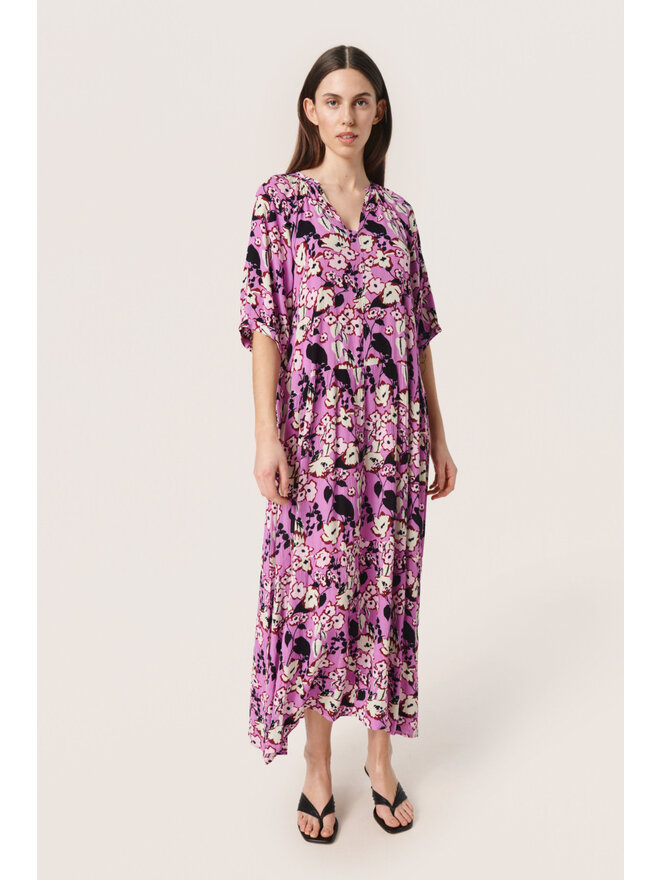 Plum Floral Babydoll Dress - Grace and Garment Boutique