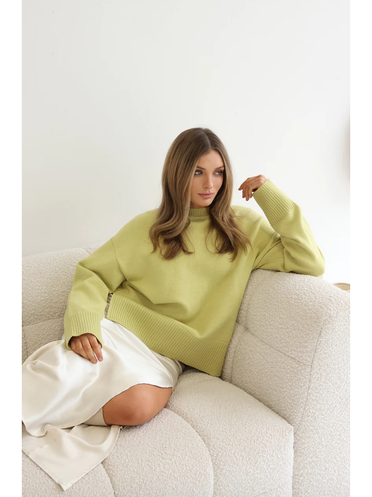 Madison The Label Lime Green Knit