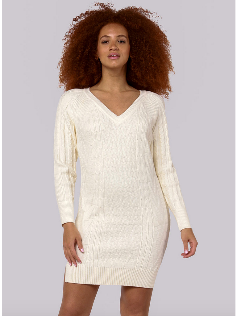 Dex Cream Knit Dress