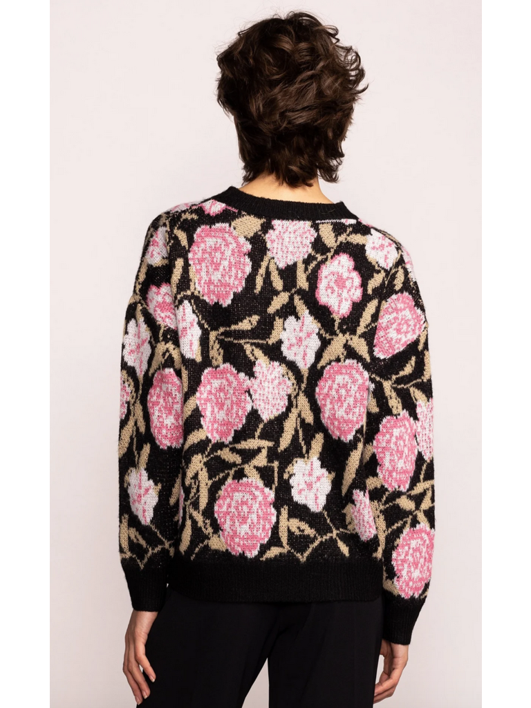 Pink Martini Roses Sweater