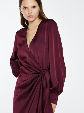 Glamorous Burgundy Wrap Dress
