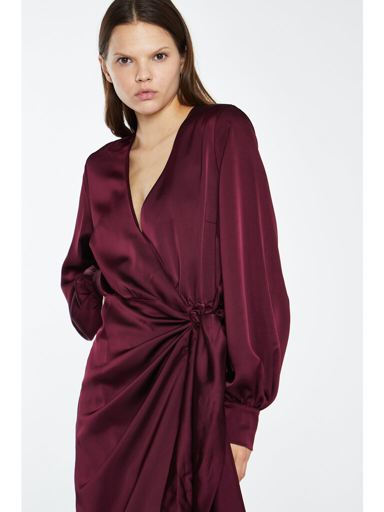 Glamorous Burgundy Wrap Dress