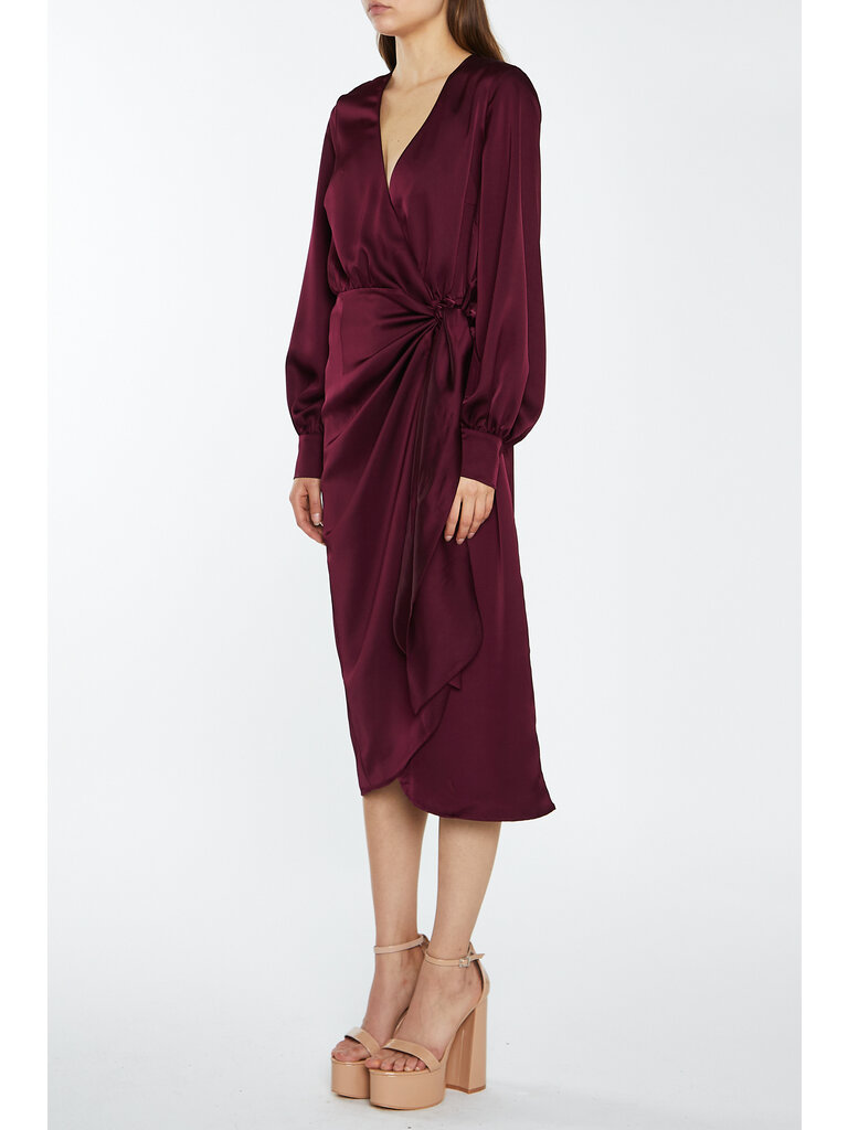 Glamorous Burgundy Wrap Dress