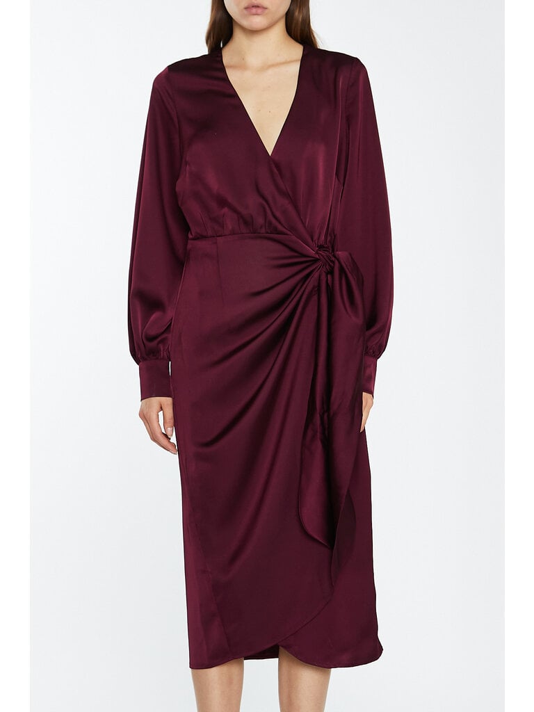 Glamorous Burgundy Wrap Dress