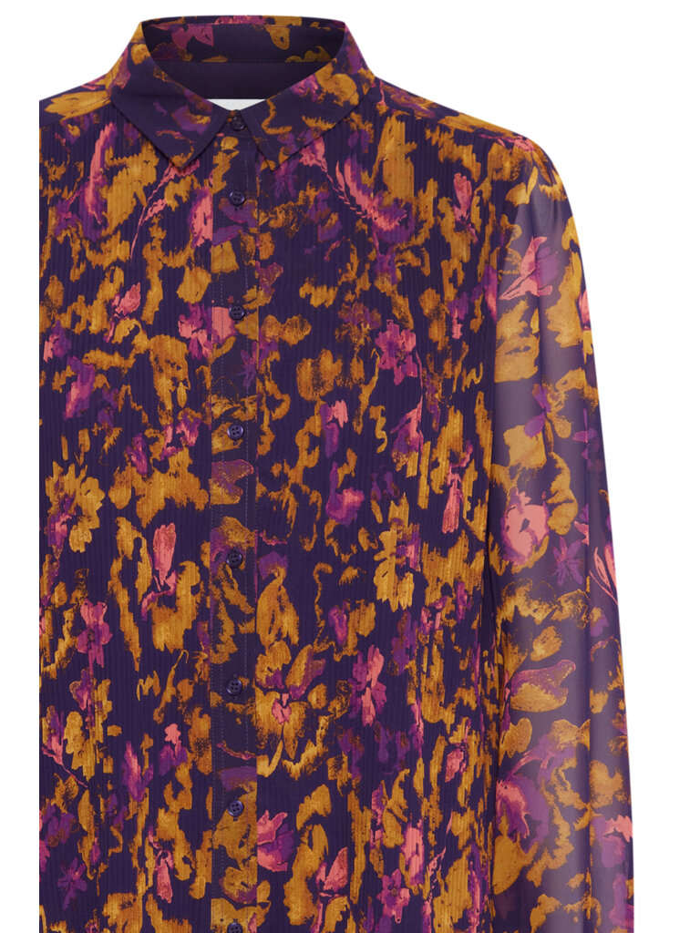 ICHI Golden Purple Dress