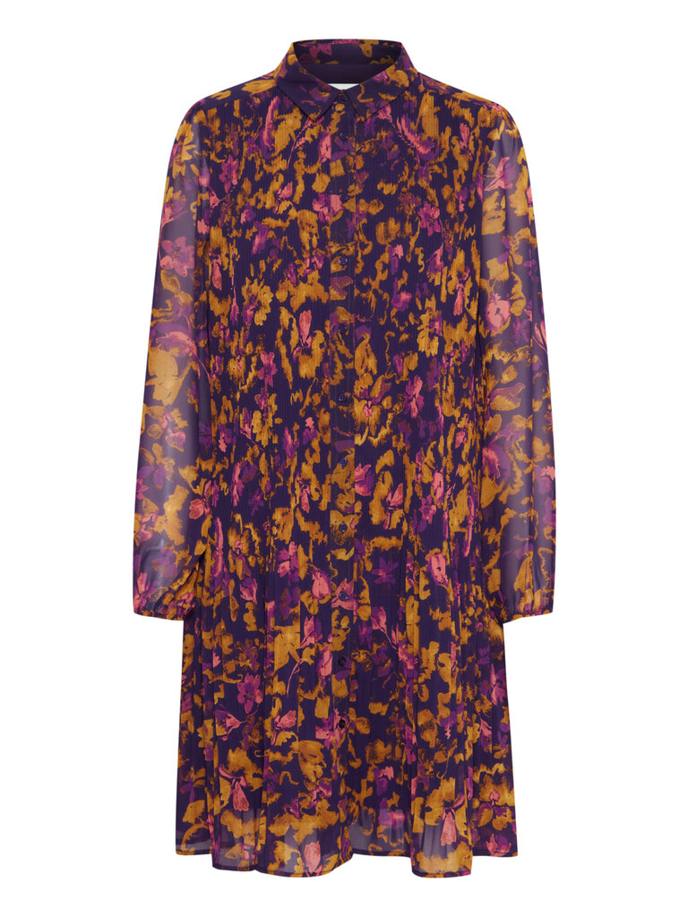 ICHI Golden Purple Dress