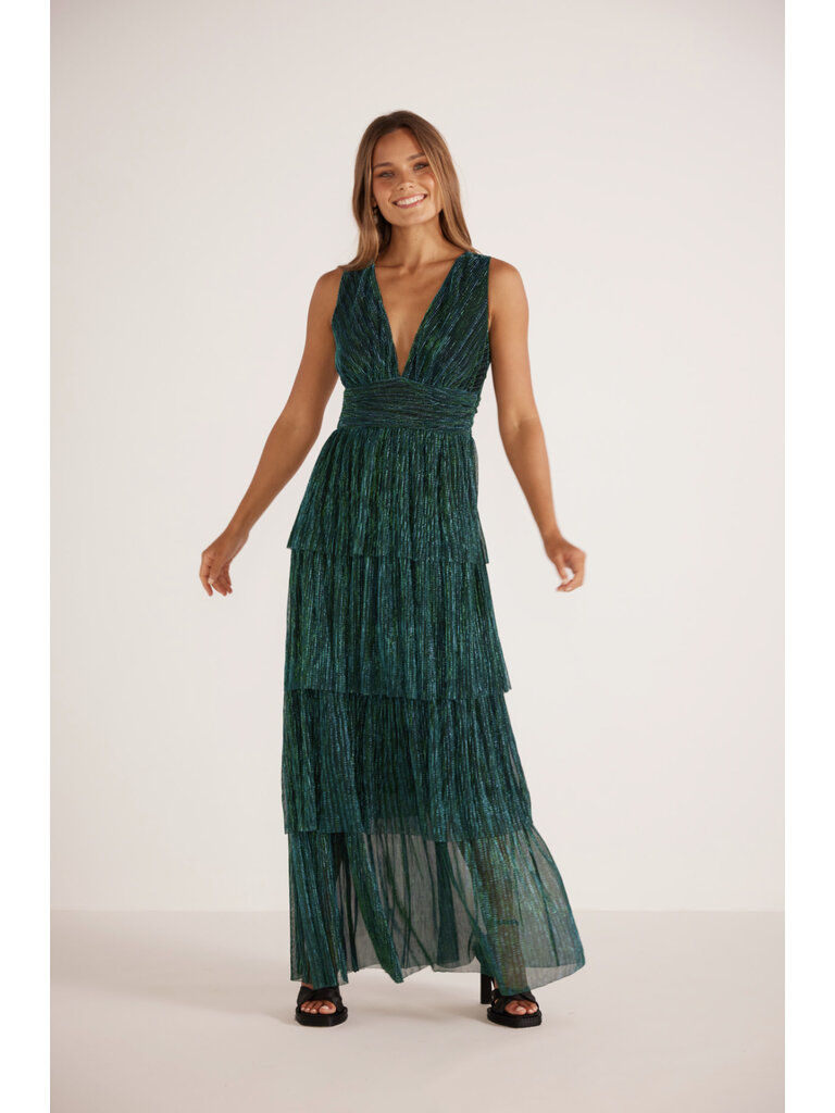 Mink Pink Galaxy Tiered Gown