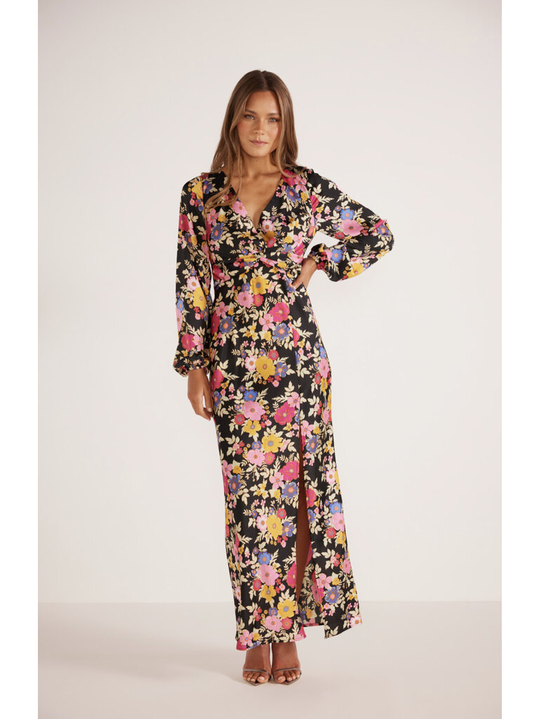 Mink Pink Silky Floral Midi