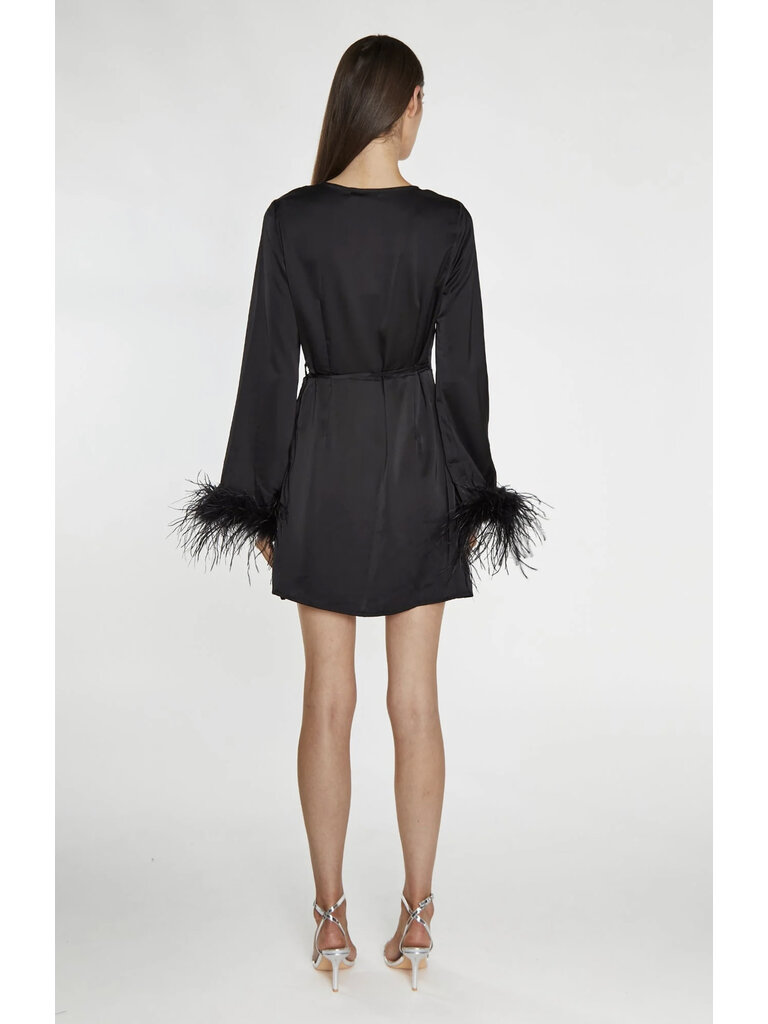 Glamorous Feather Wrap Dress