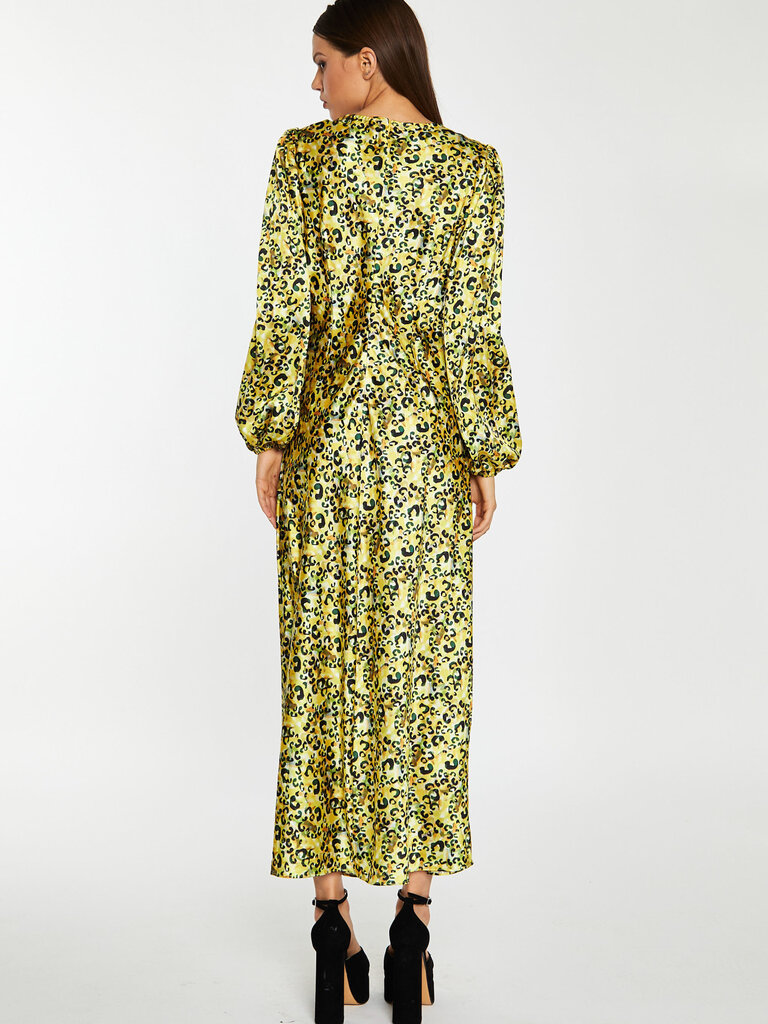 Glamorous Yellow Print Midi