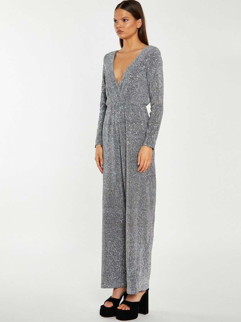 Glamorous Silver Sequin Jumpsuit