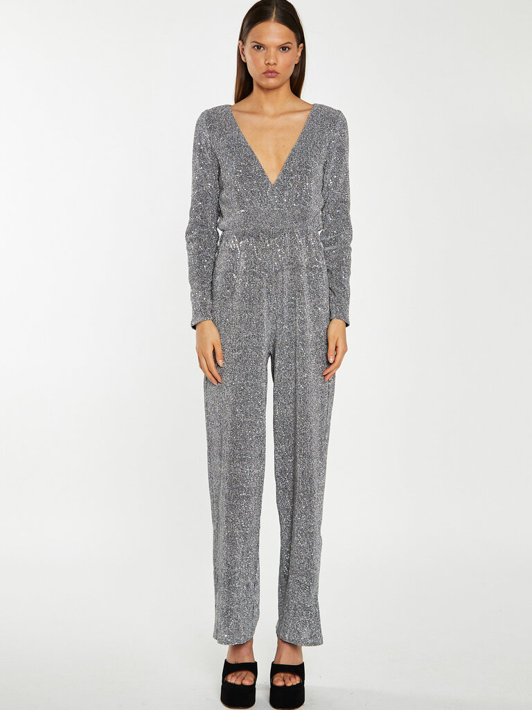 Glamorous Silver Sequin Jumpsuit