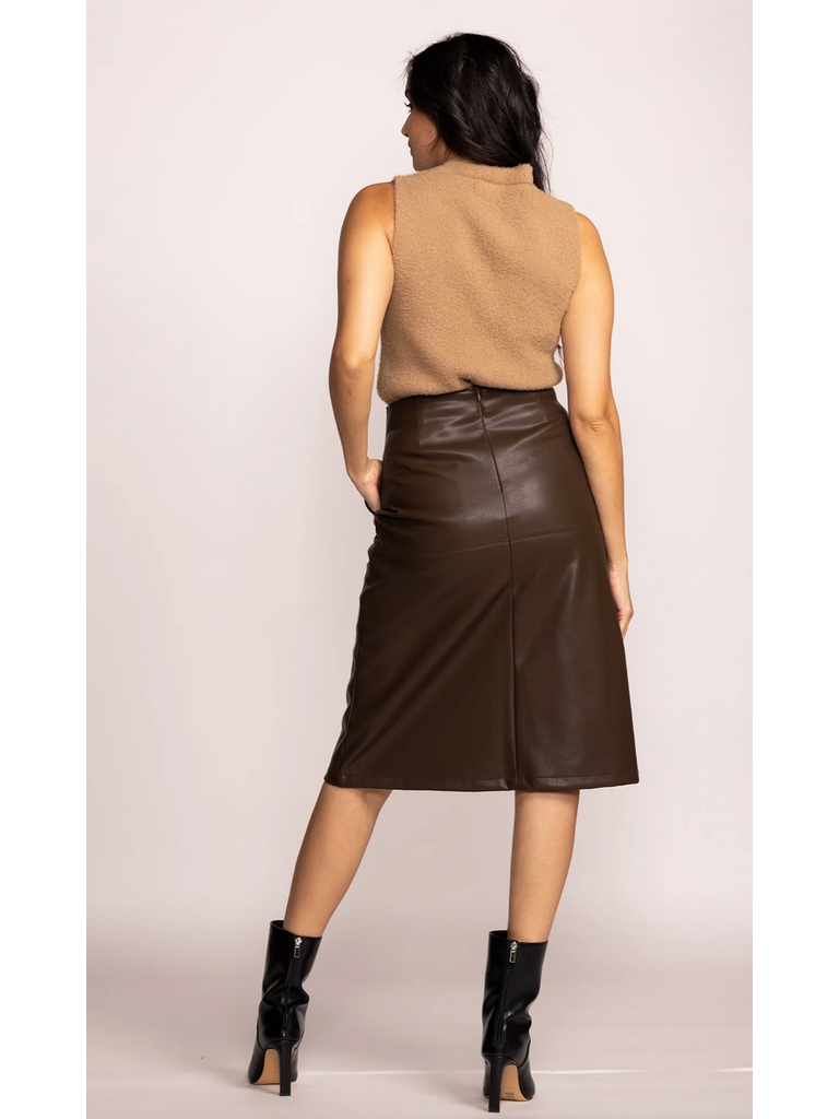 Pink Martini Brown Midi Skirt