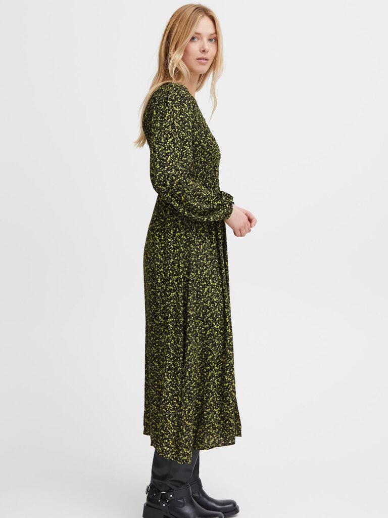 B. Young Neon Green Floral Midi