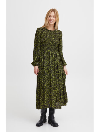 B. Young Neon Green Floral Midi