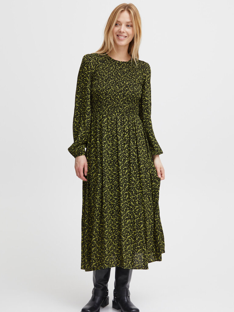B. Young Neon Green Floral Midi
