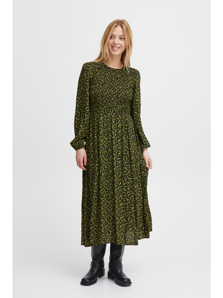 B. Young Neon Green Floral Midi