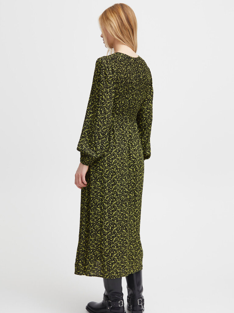 B. Young Neon Green Floral Midi