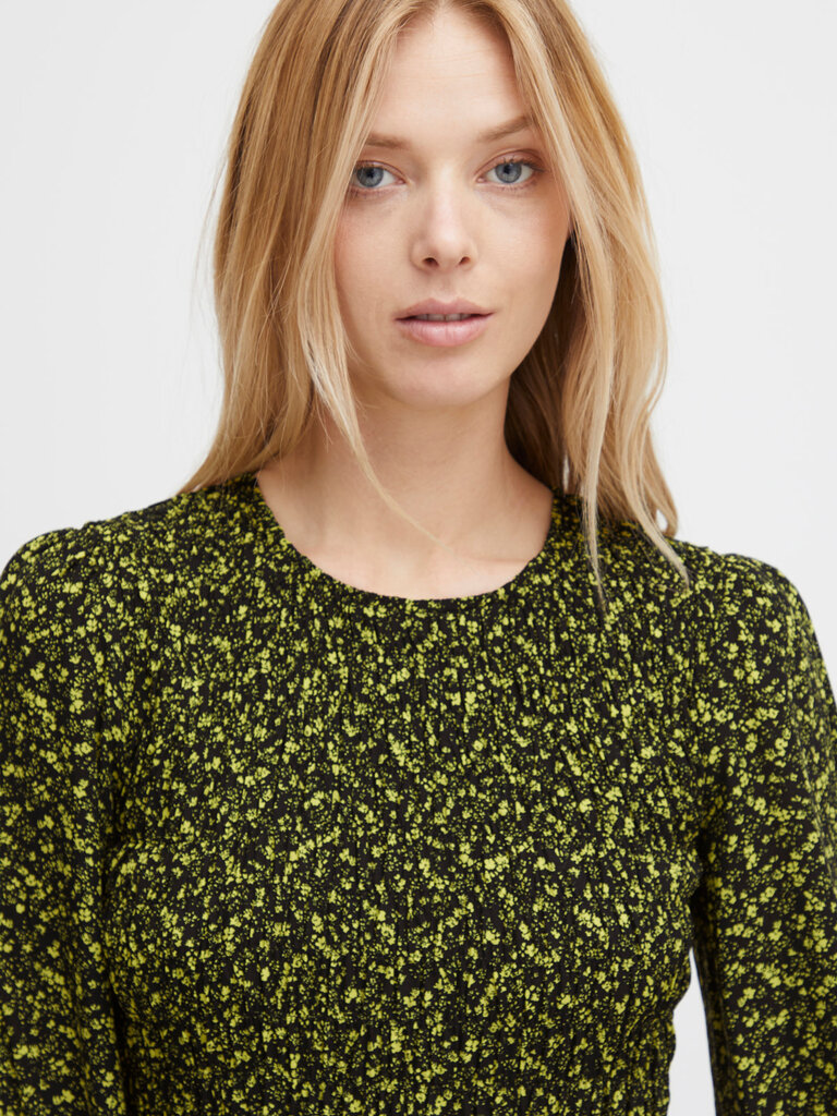 B. Young Neon Green Floral Midi