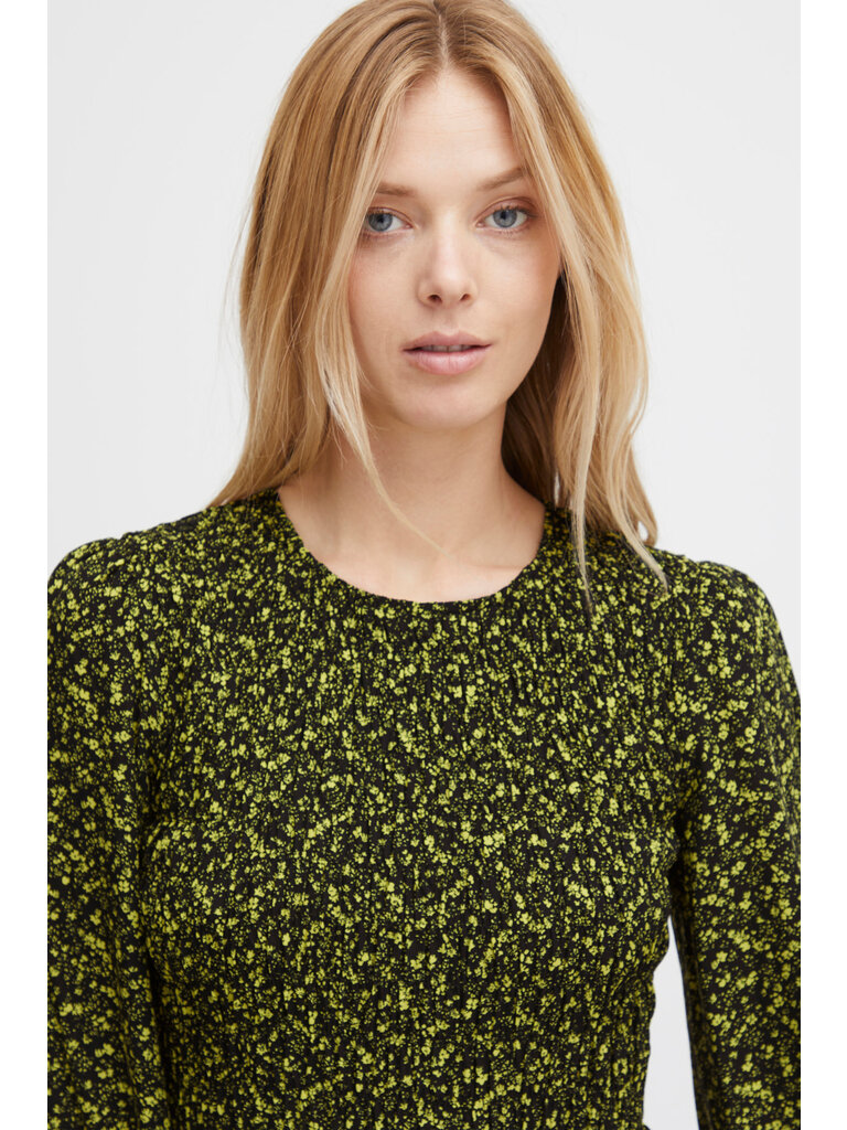 B. Young Neon Green Floral Midi