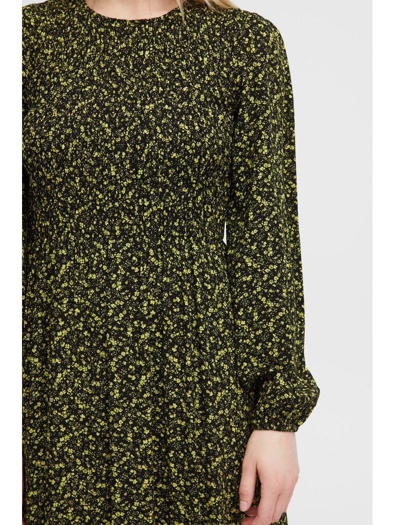 B. Young Neon Green Floral Midi