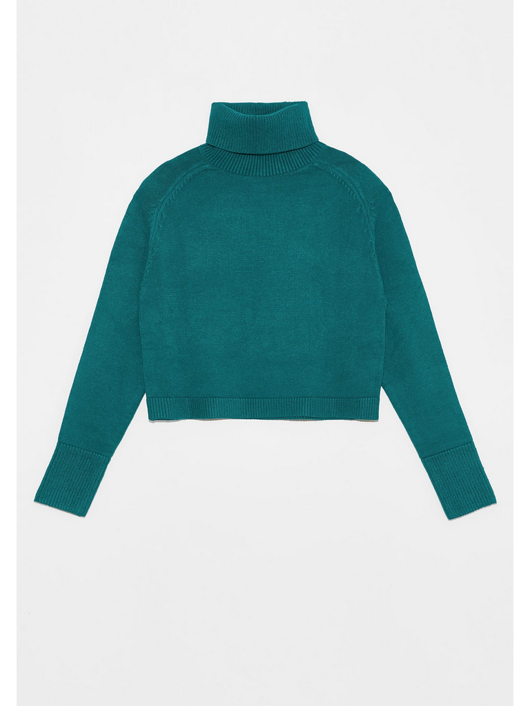 Deluc Teal Cropped Knit