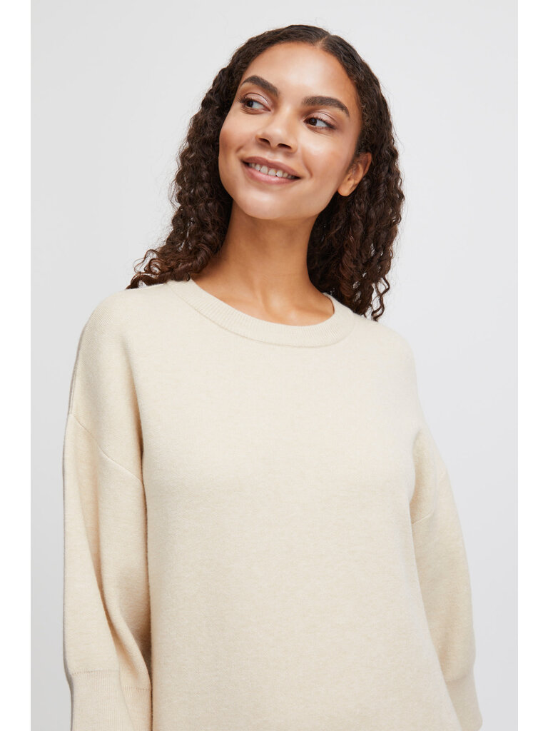 B. Young Creamy Knit Midi