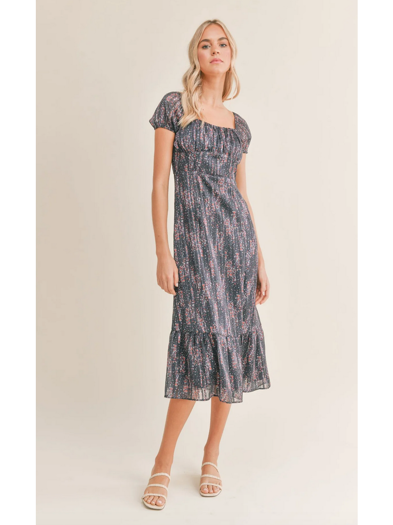 Sadie & Sage Navy Floral Dress