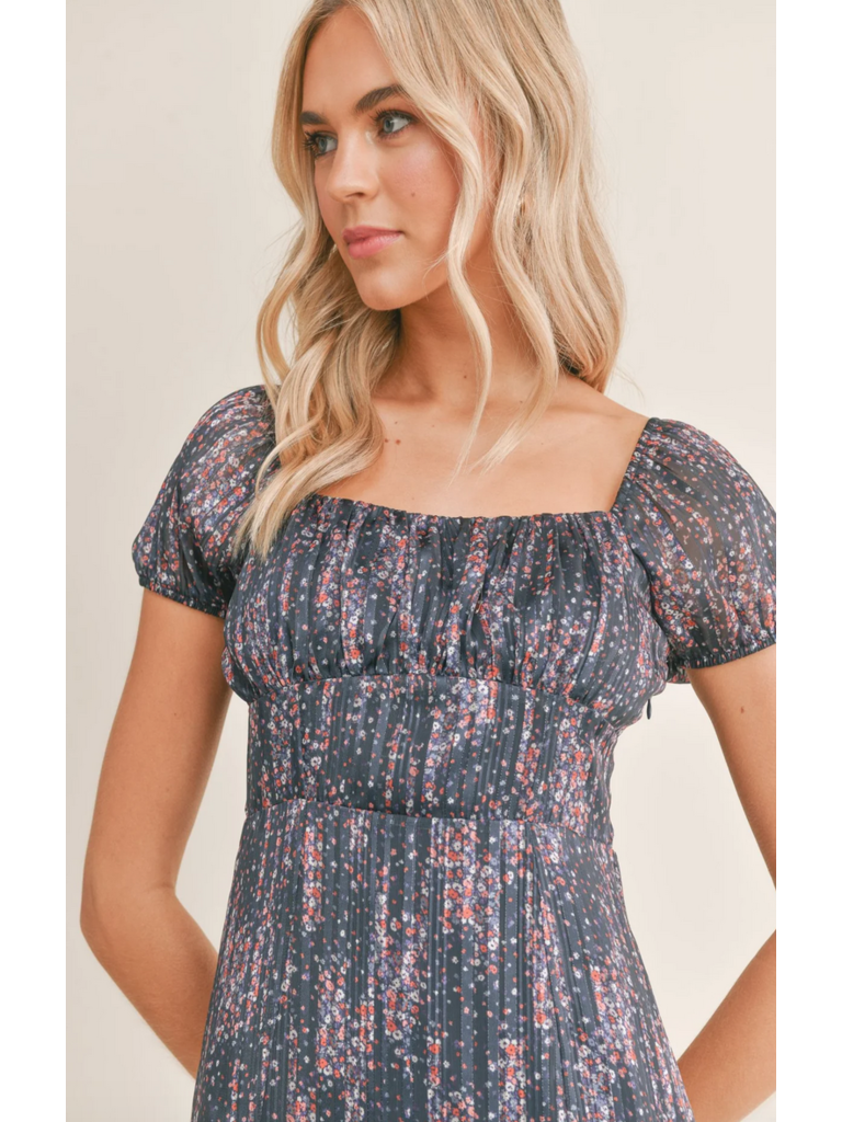 Sadie & Sage Navy Floral Dress