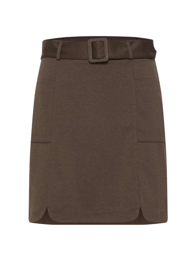 ICHI Brown Mini Skirt