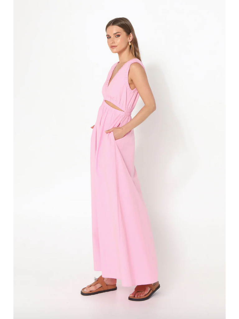 Madison The Label Pink Cut Out Midi