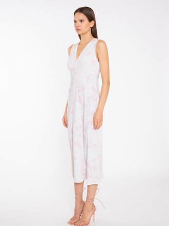 Glamorous Pink Watercolour Slip Midi