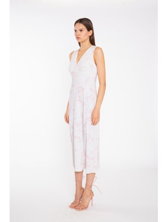 Glamorous Pink Watercolour Slip Midi