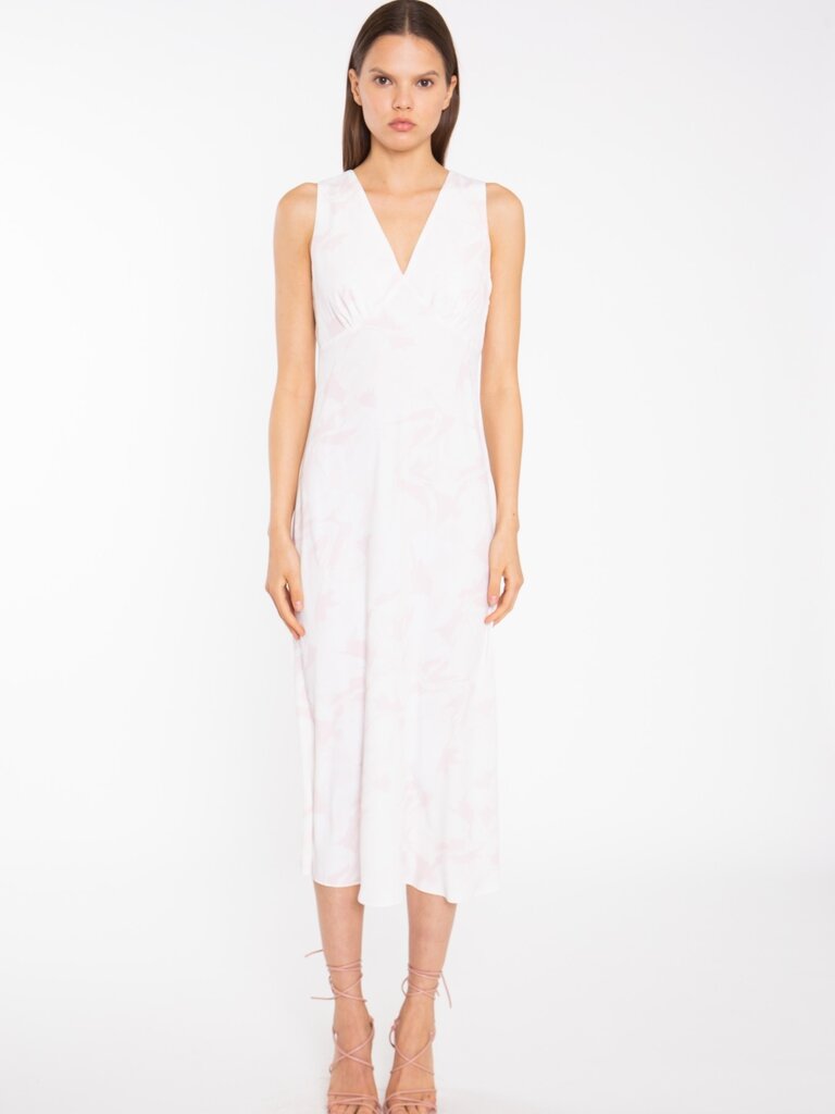 Glamorous Pink Watercolour Slip Midi