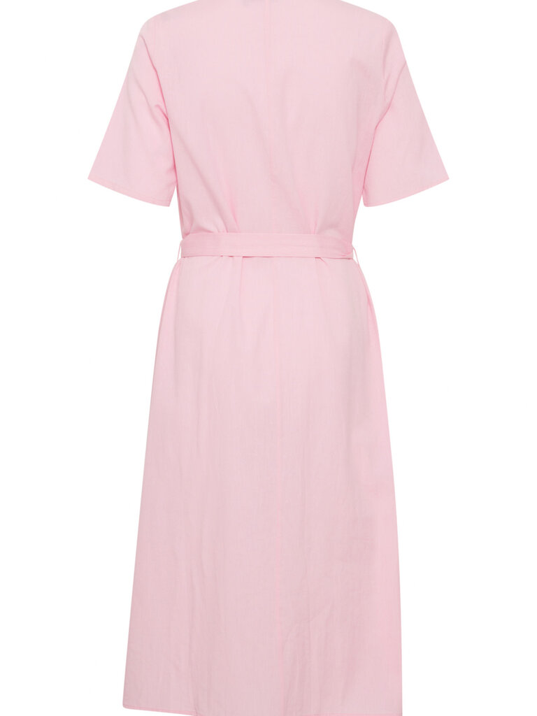 Fransa Pink Linen Midi