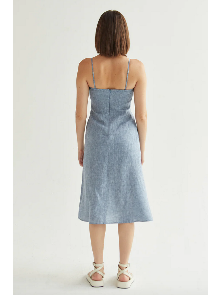 Crescent Soft Denim Midi