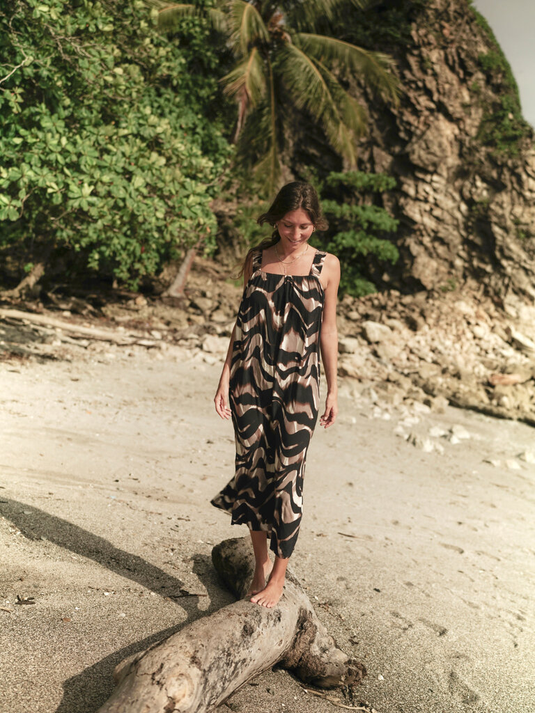 Fransa Navy Marble Midi