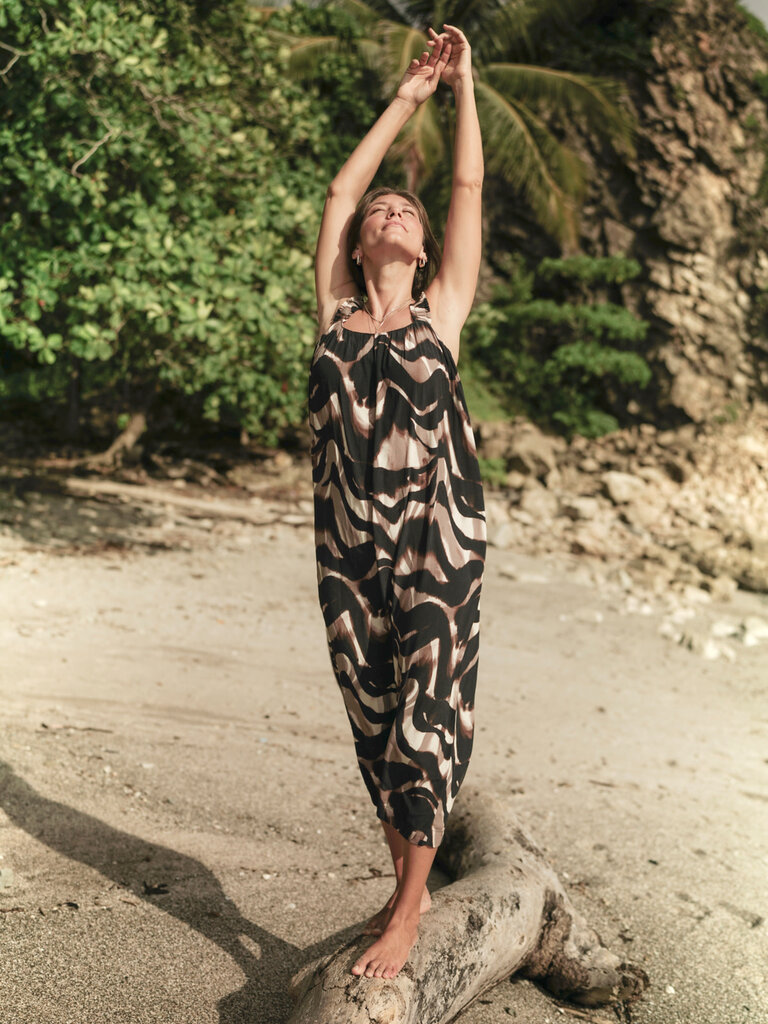 Fransa Navy Marble Midi