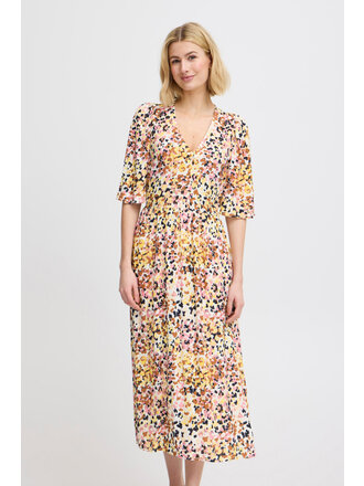 Fransa Pink Abstract Dress