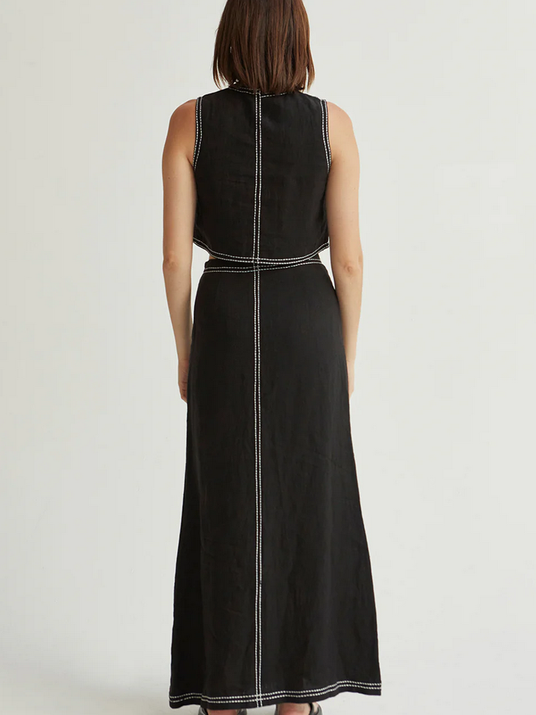 Crescent Exposed Stitch Skirt