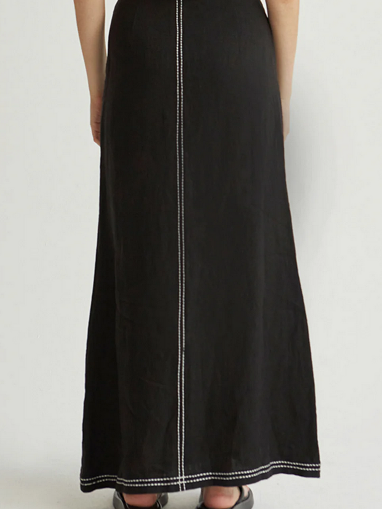 Crescent Exposed Stitch Skirt