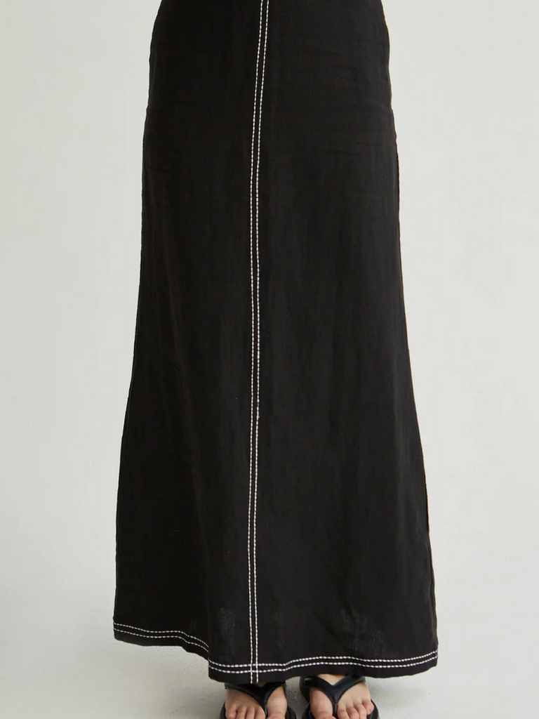 Crescent Exposed Stitch Skirt