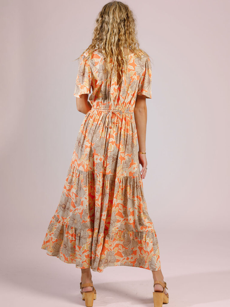 Band Of The Free Apricot Floral Dress